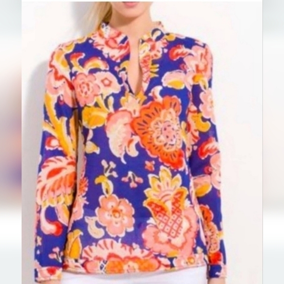 Tory Burch Tops - New- TORY BURCH 'Wild Flower' Sequin Tunic Sz 4